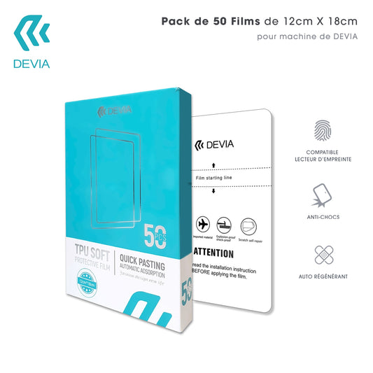 Intelligent TPU Soft Protective Film 50 pcs Compatible with Devia Cutting Machine Impact Resistant - Devia