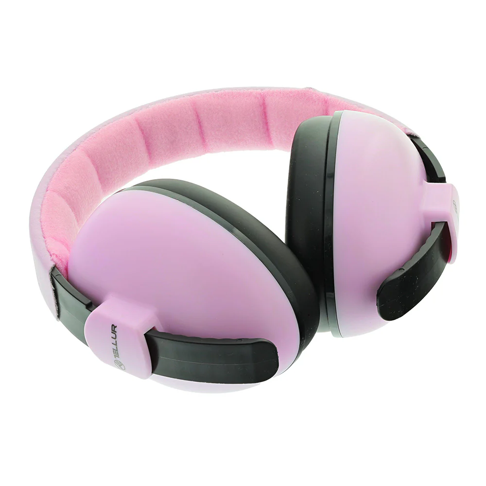 Children's noise-cancelling headphones, pink - Tellur