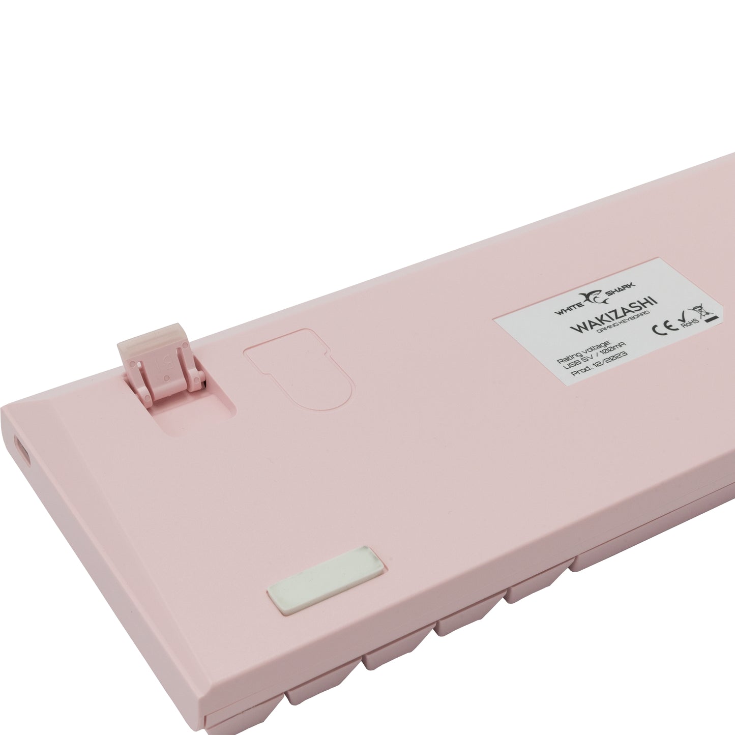 Wakizashi keyboard pink with Blue Switches. White Shark GK-002421