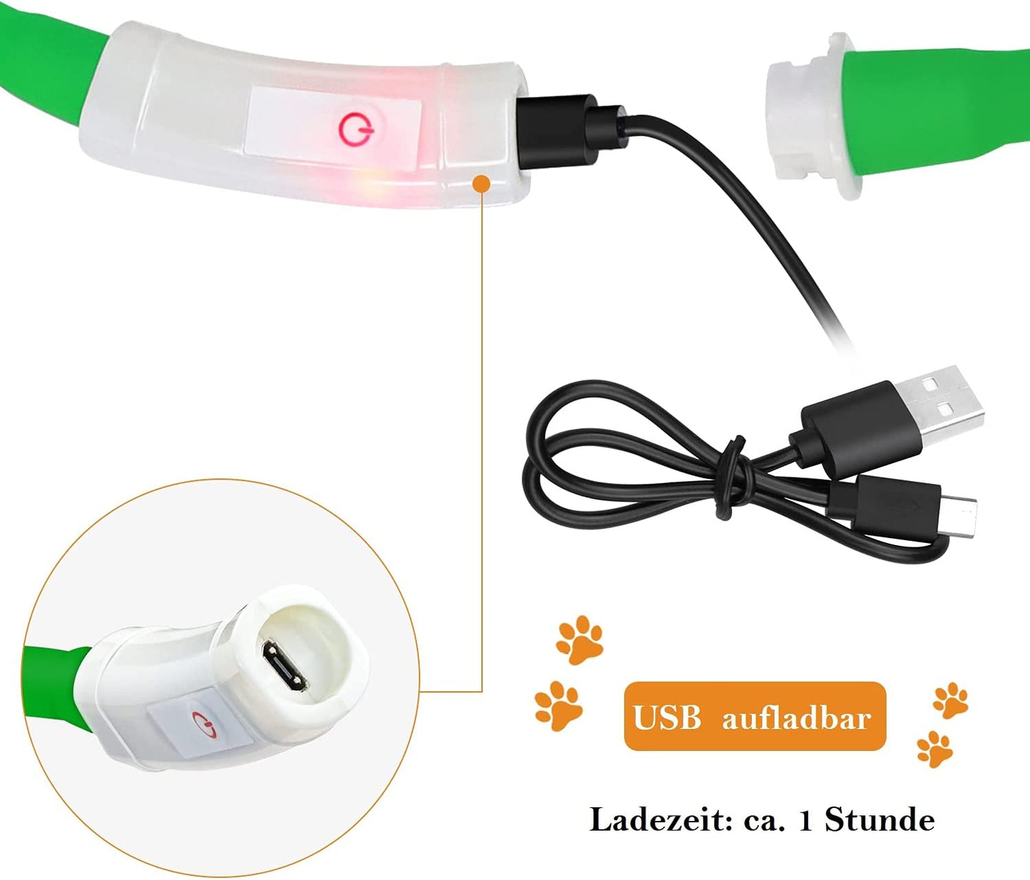 LED Collar for pets Green Anicoll