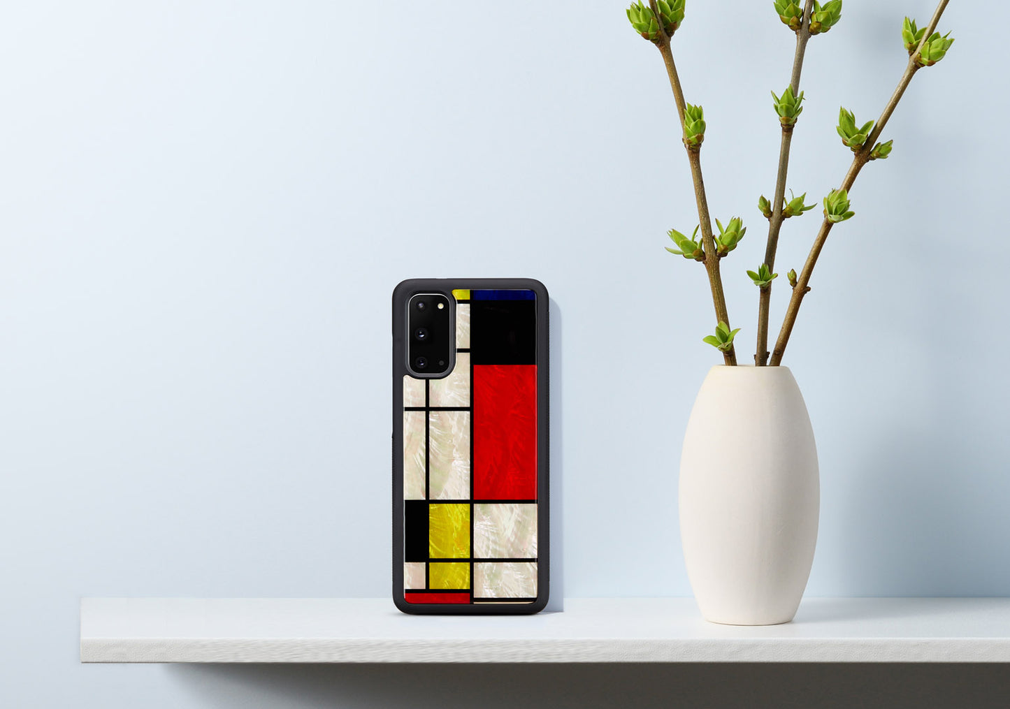 Samsung Galaxy S20 protective cover iKins black mondrian