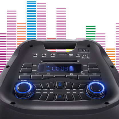 Bluetooth Speaker with Karaoke, 300W, Bluetooth 5.0, FM Radio, Manta SPK5450 Phantom