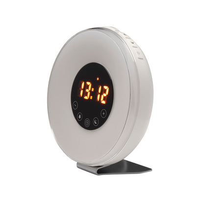 Digital Round Alarm Clock with LED Display, Natural Sound, Denver CRL-340NR