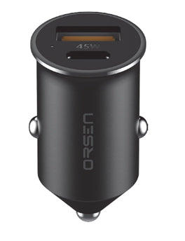Автомобильное мини-зарядное устройство Orsen C8 45 Вт, черный