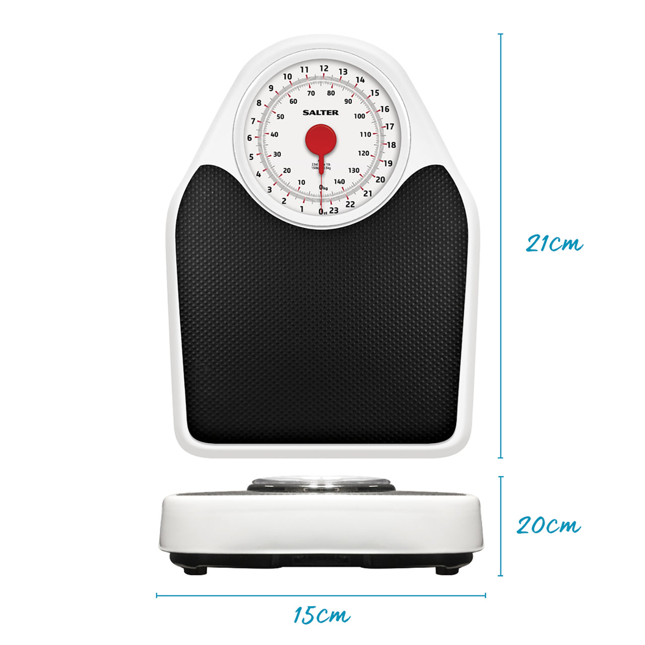 Mechanical bathroom scale with easy-to-read scale Salter 145 BKDRFEU16