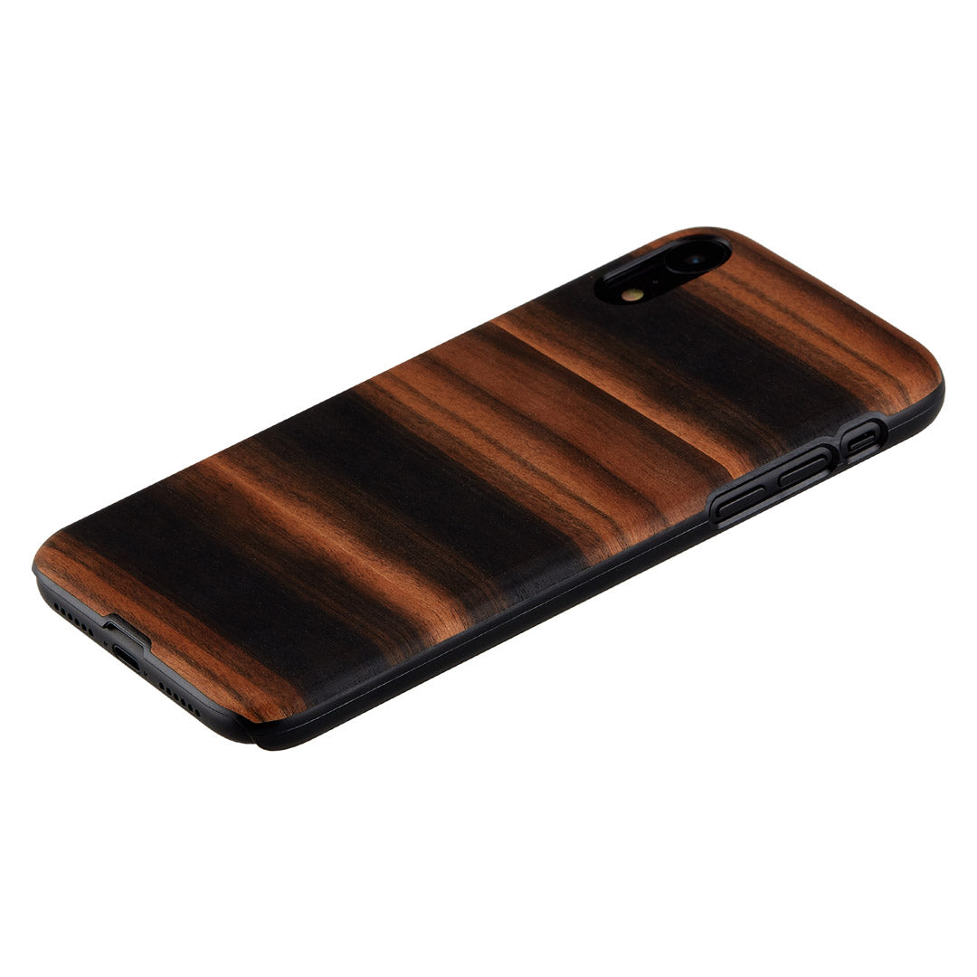 iPhone XR natural wood cover MAN&amp;WOOD ebony black