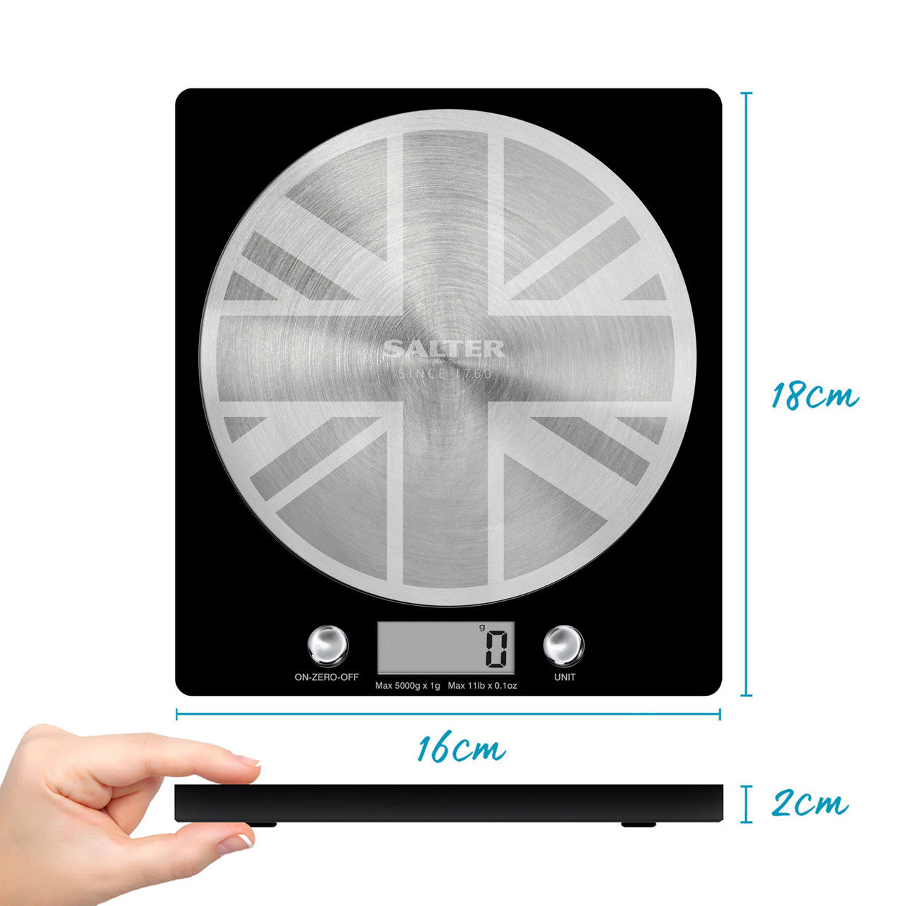 Salter 1036 UJBKDR Great British Disc Digital Kitchen Scale