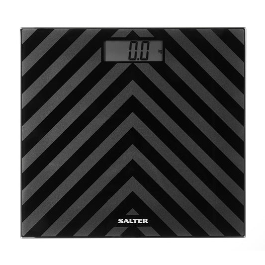 Digital bathroom scale, glass platform, 180KG, Black - Salter SA00287