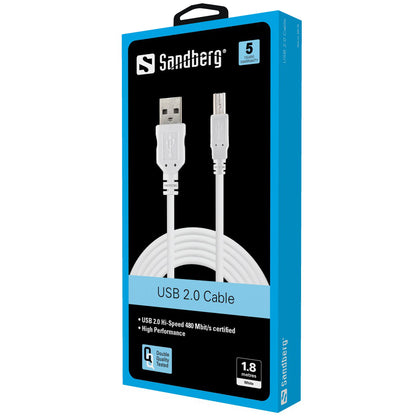 Sandberg 502-78 USB 2.0 AB штекер 1,8м