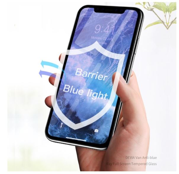 Devia Van Anti-blue Ray Full Screen Tempered Glass iPhone 11 Pro Max black 