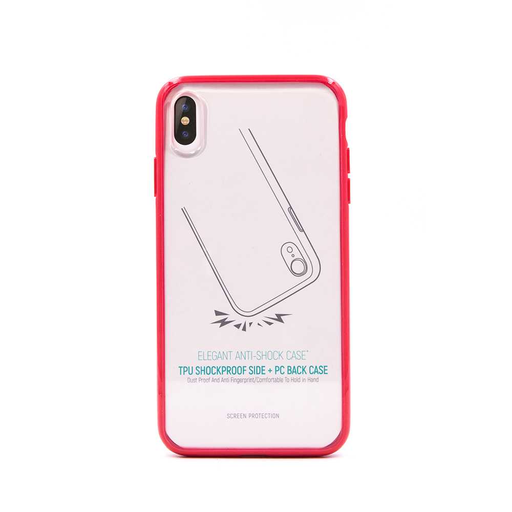 Impact-resistant cover for iPhone XS Max (6.5) in red color - Devia Elegant
