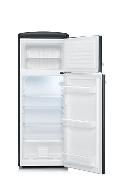 Free standing black refrigerator with freezer SEVERIN RKG 8932