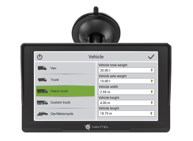 Navigation device Navitel E777 Truck with 47 pre-installed maps