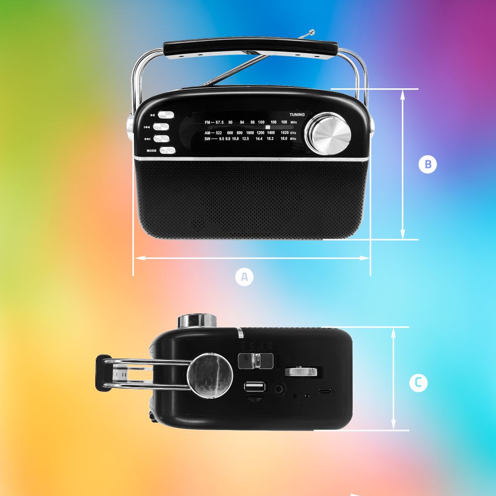 Portable Bluetooth radio with MP3 playback, Manta RDI918B