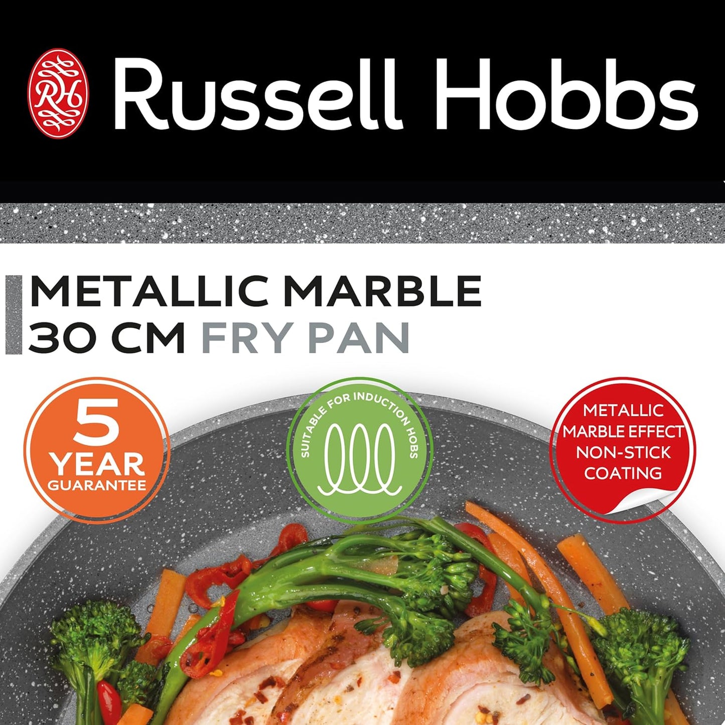 Сковорода 30см Russell Hobbs RH02801EU7 Metallic Marble