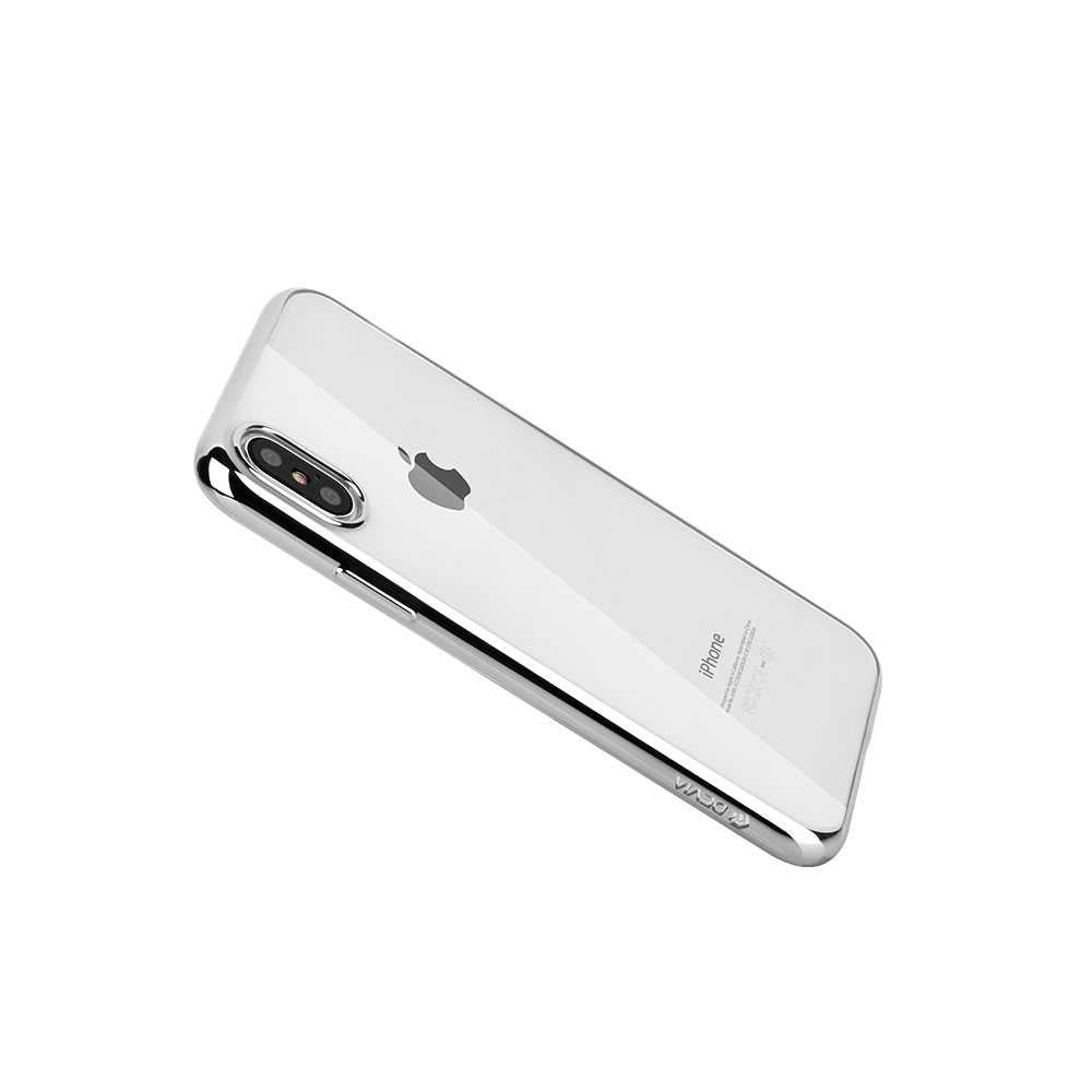 Мягкий противоударный чехол для iPhone XS Max Devia Silver