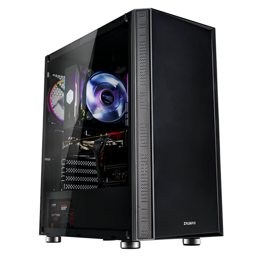 Computer case with 120mm fan and LED lighting Zalman R2 Black 