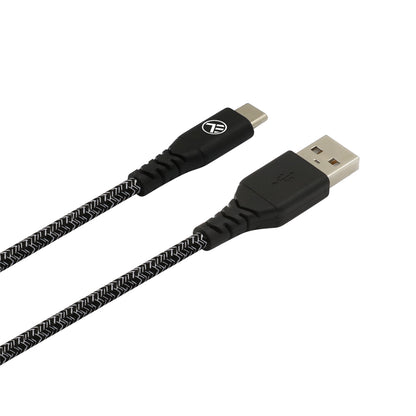 Tellur Green Кабель для передачи данных USB — Type-C 3A, 1 м, нейлон, черный