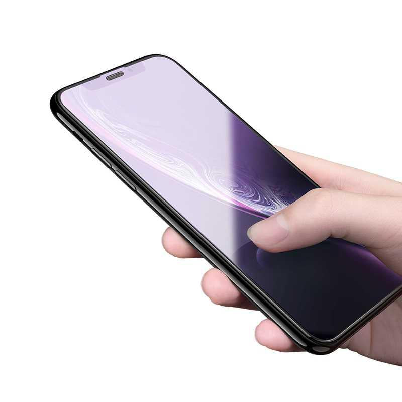 Devia Van Anti-blue Ray Полноэкранное закаленное стекло iPhone XR (6.1) черный (10шт)