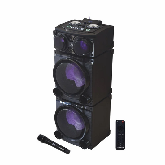 Bluetooth Speaker with Karaoke, 100W, Bluetooth 4.2, FM Radio, Manta SPK5520 Cube