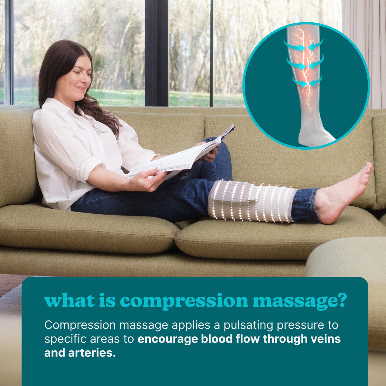 Calf massage wrap with air compression, Homedics SR-CMC10H