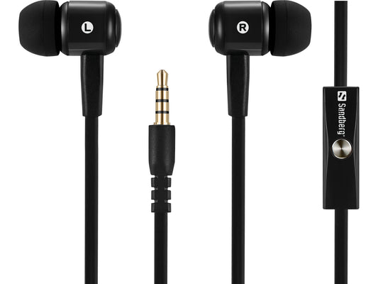 Sandberg 125-62 Speak'n Go In-Ear Headphones, Black - Portable and Comfortable