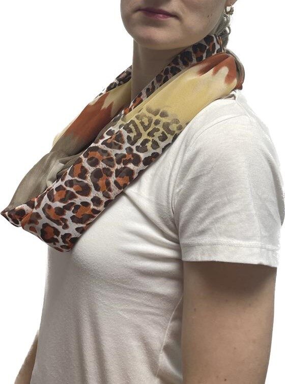 scarf, scarf with leopard print