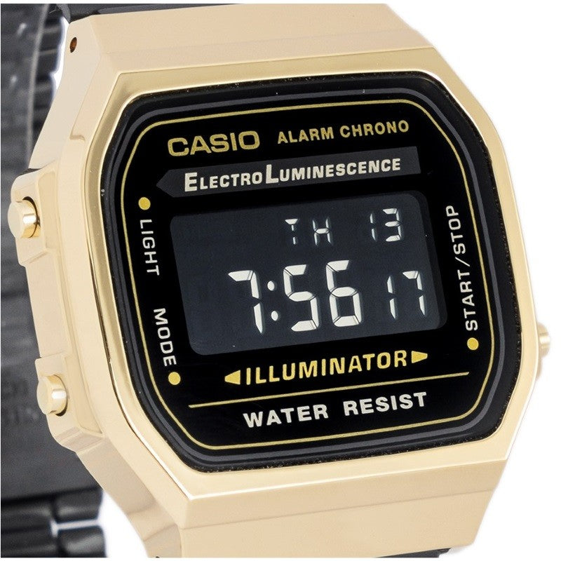 Цифровые наручные часы унисекс, золото - CASIO Vintage A168WEGB-1BEF