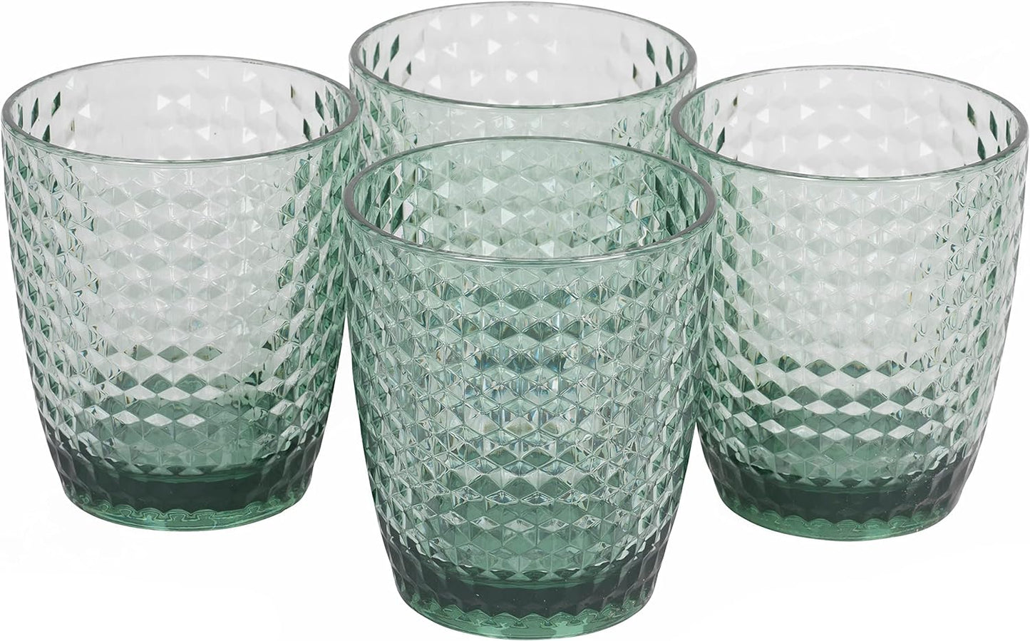 Cambridge CM07654GEU7 Fete Diamond 4pcs tumbler set green