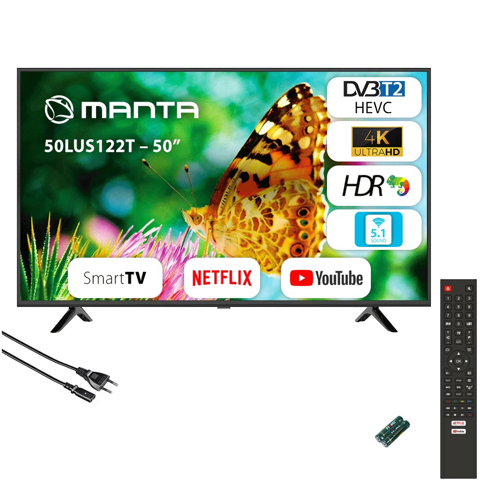 50" UHD SMART TV with DVB-T2 - Manta 50LUS122T