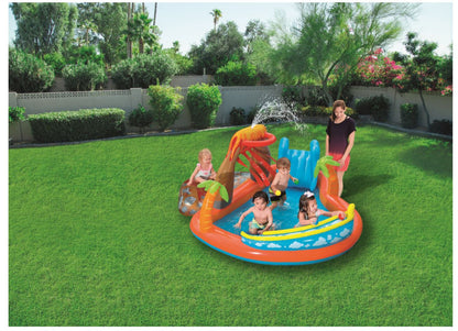 Inflatable Play Center with Slide Bestway 53069 Lava Lagoon