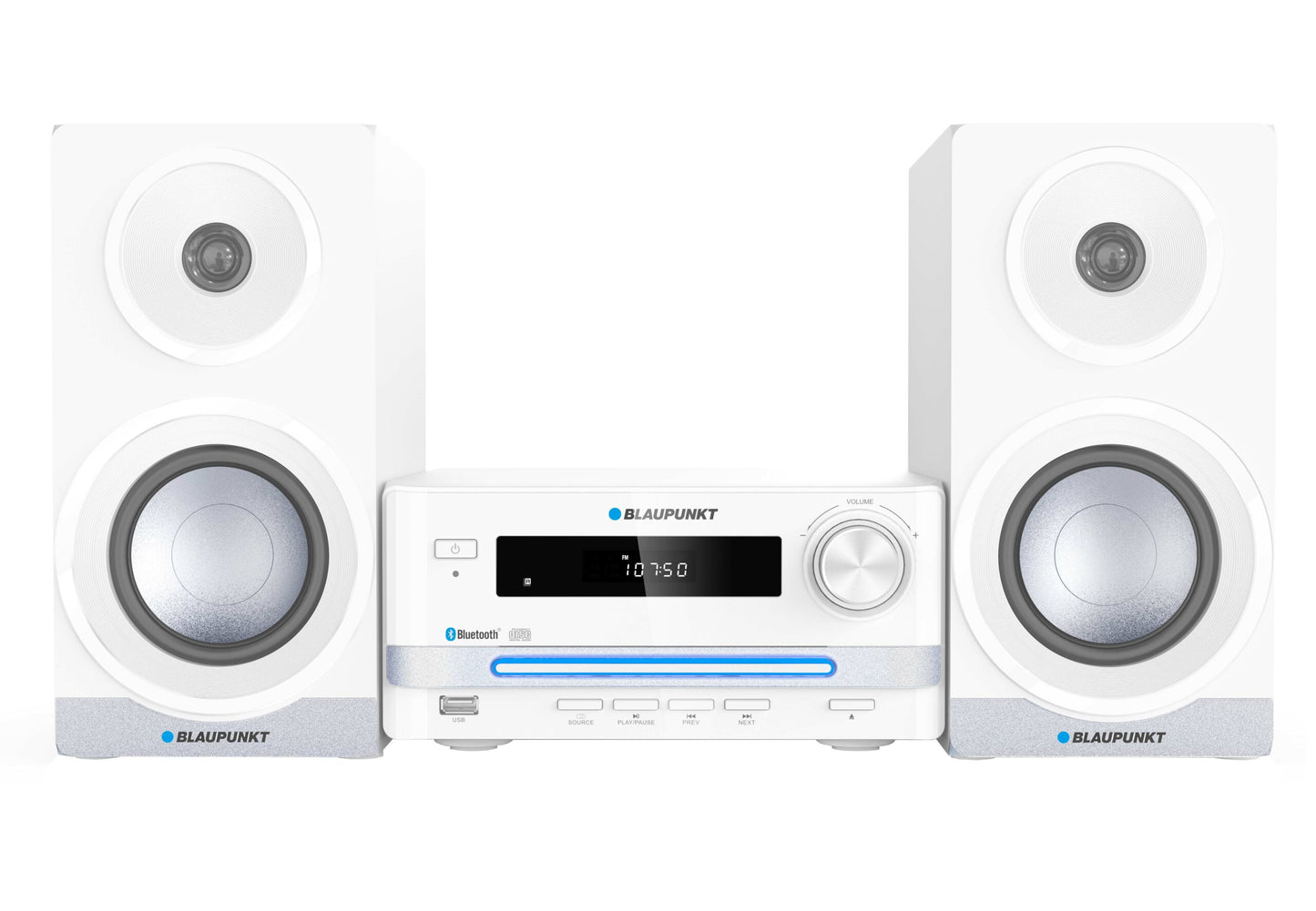 Bluetooth Audio Sistēma Blaupunkt MS16BT Edition - CD/MP3/WMA Atskaņošana, FM Radio ar 40 Stacijām, USB Ports līdz 32GB, 45W Izejas Jauda