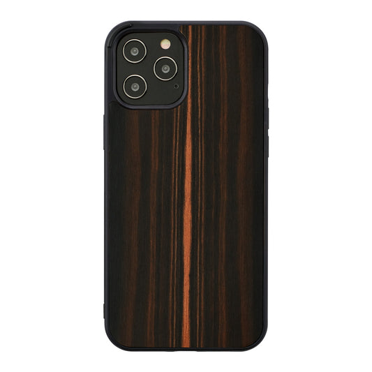 Чехол для iPhone 12 Pro Max чёрного цвета из эбена MAN&amp;WOOD