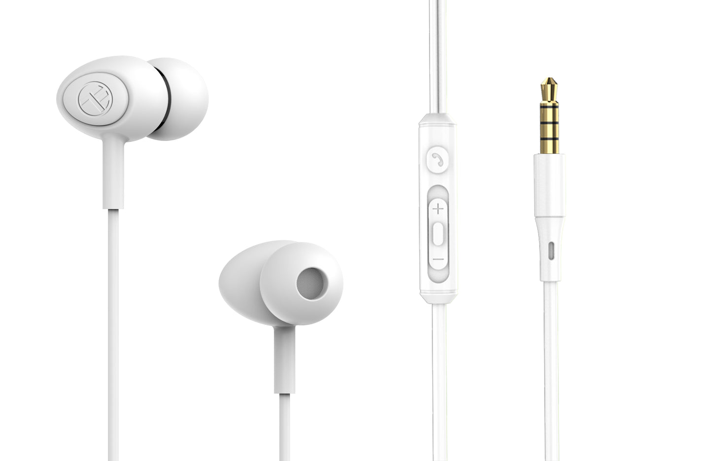 Tellur Basic Gamma Wired In-Ear Headphones with Microphone, White - Clear Sound and Elegant Design