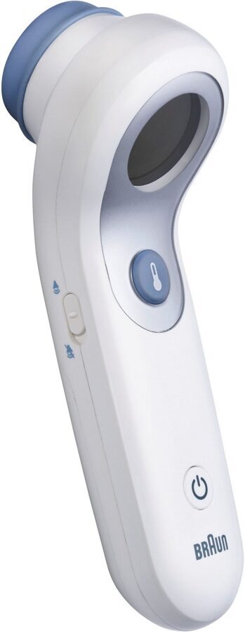 Braun pieres klīniskais termometrs »Bez pieskāriena — BNT300«, ar Position Check™ — norādījumi precīziem rādījumiem