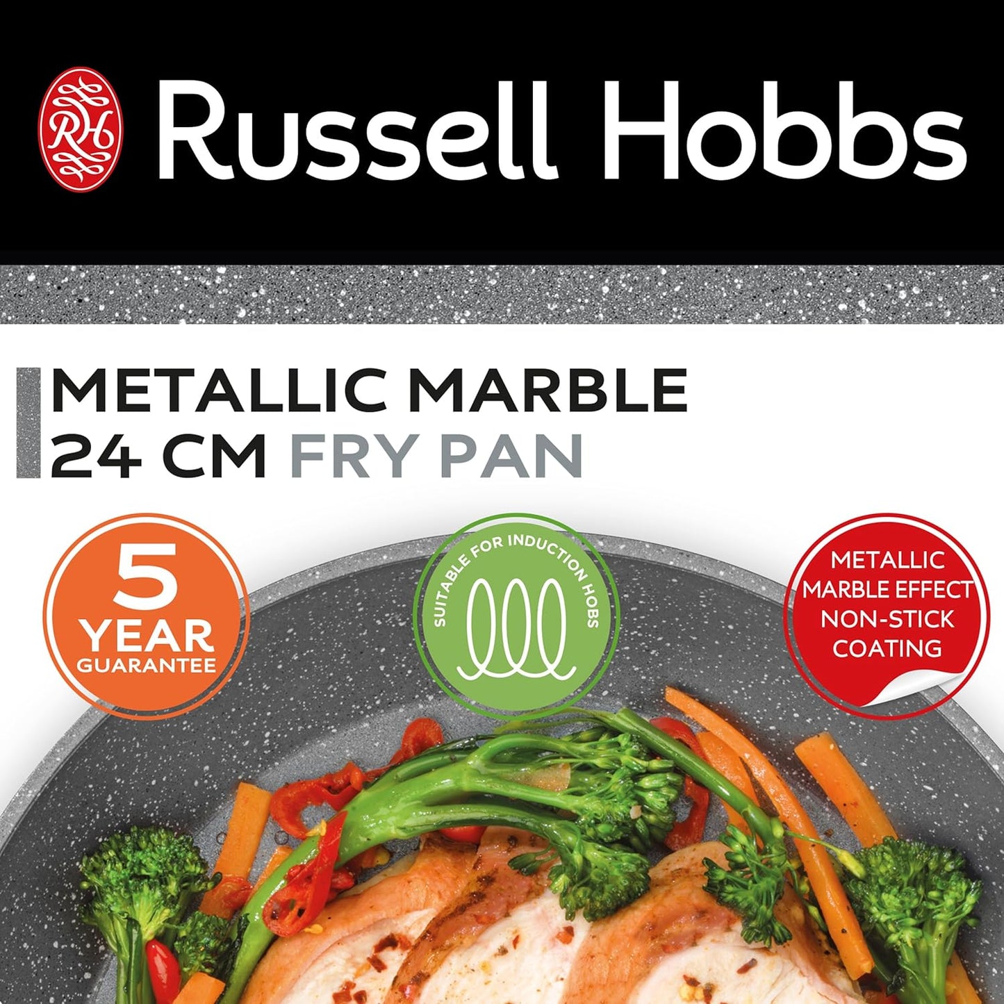 Сковорода 24см Russell Hobbs RH02799EU7 Metallic Marble