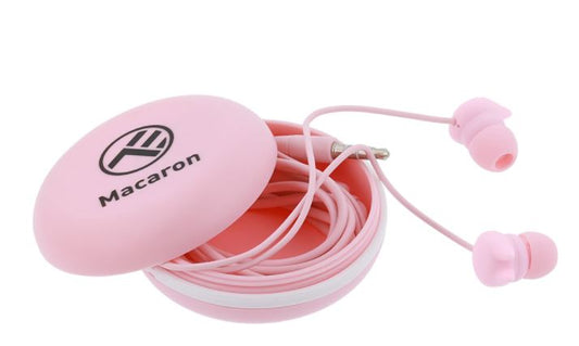 Headphones Tellur Macaron In-Ear, Pink - Comfortable Design and Clear Sound