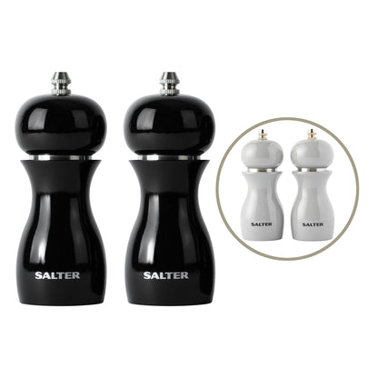 Salt and pepper mill with a glossy finish, Salter 7613 BKXRA