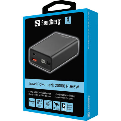 Travel battery 20000mAh PD65W Sandberg 420-95