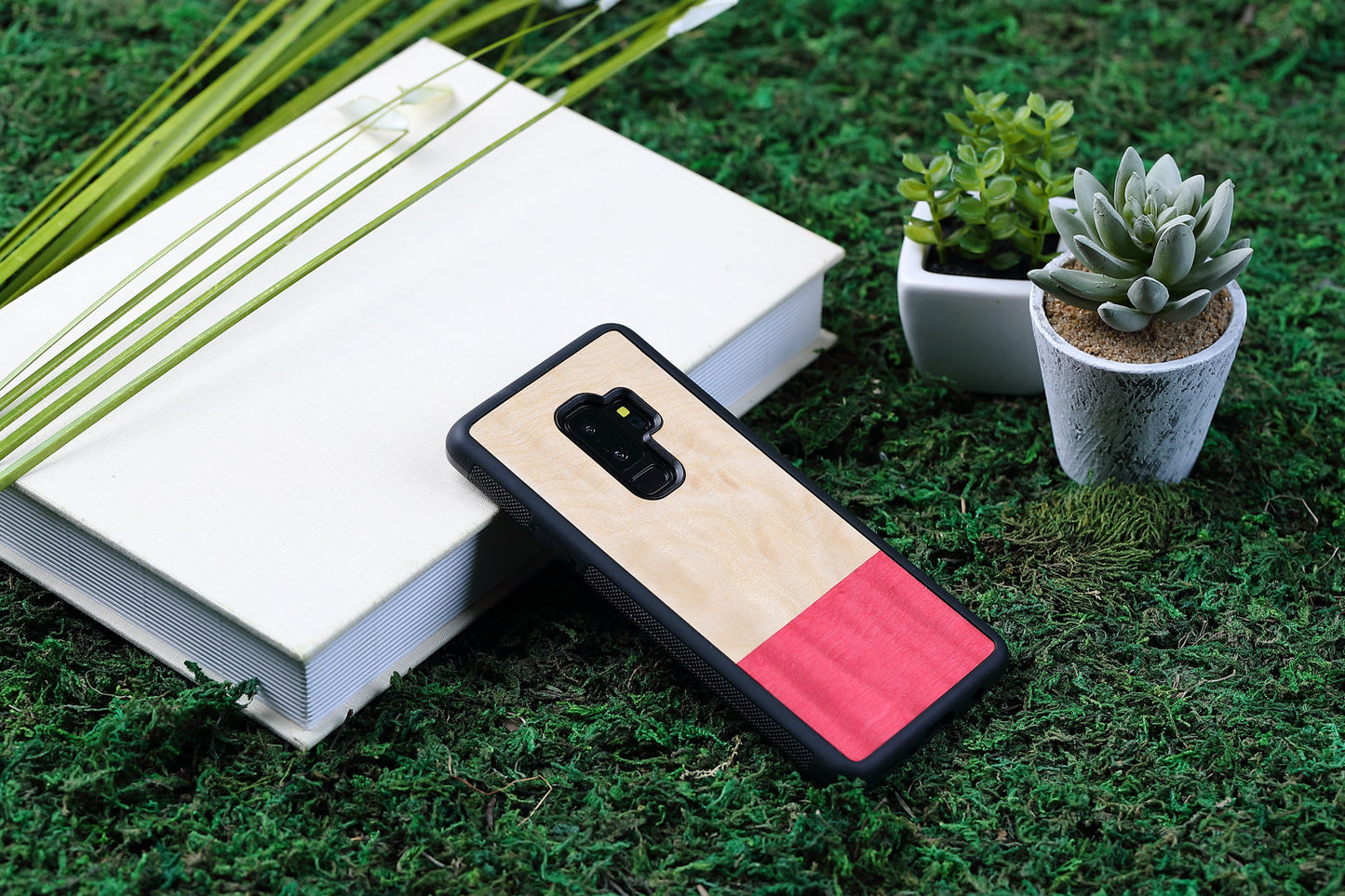 Viedtālruņa vāciņš no dabīgā koka Samsung Galaxy S9+ MAN&WOOD