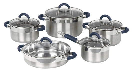 Stainless steel pots with lids set Jata BC10