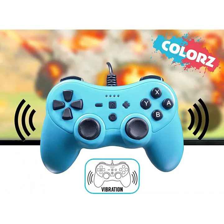 Wired Controller for Subsonic Colorz Neon Blue Switch Games