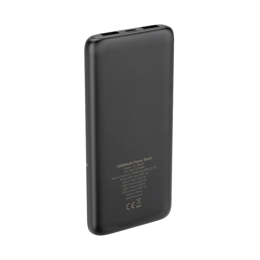 Power bank 10000mAh black Tellur