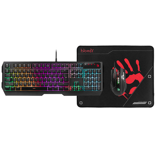 Pele un Tastatūra Komplekts ar RGB Apgaismojumu A4Tech Bloody B1700