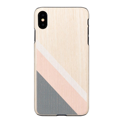 Чехол на iPhone XS Max розовый чёрный, MAN&amp;WOOD