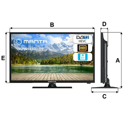 19 collu LED Televizors - Manta 19LHN123D