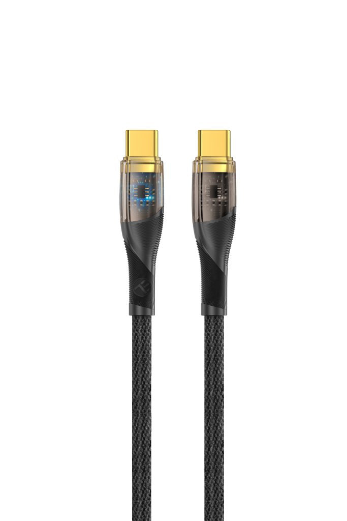 Data cable Type-C to Type-C 60W PD 100cm Black Tellur