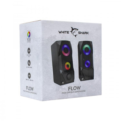 Speakers with RGB LED, 5W power, White Shark GSP-634 2.0 Flow