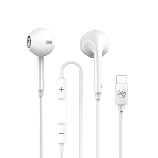 In-Ear Headphones with Type-C Connection, White - Tellur Basic