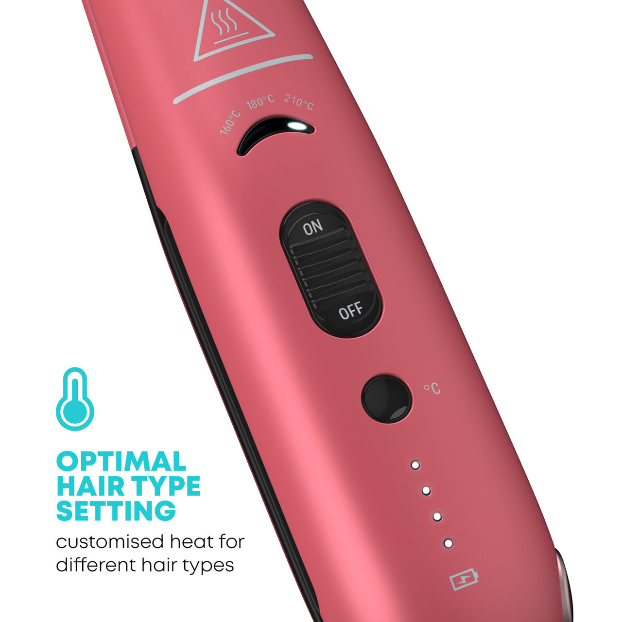 Wireless ceramic hair straightener with Progloss™ - Revamp ST-1700PK-EB